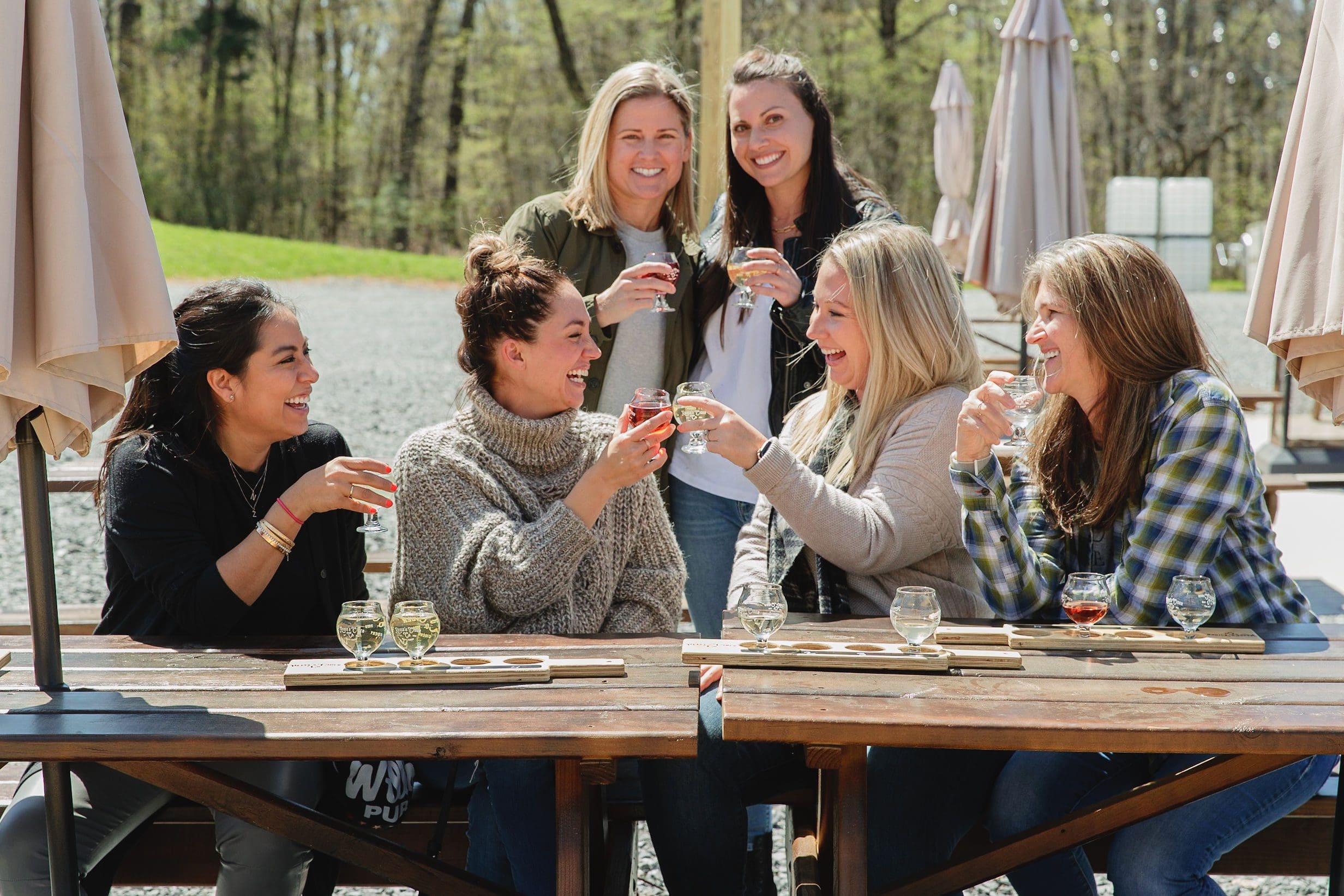 women drinking hard cider